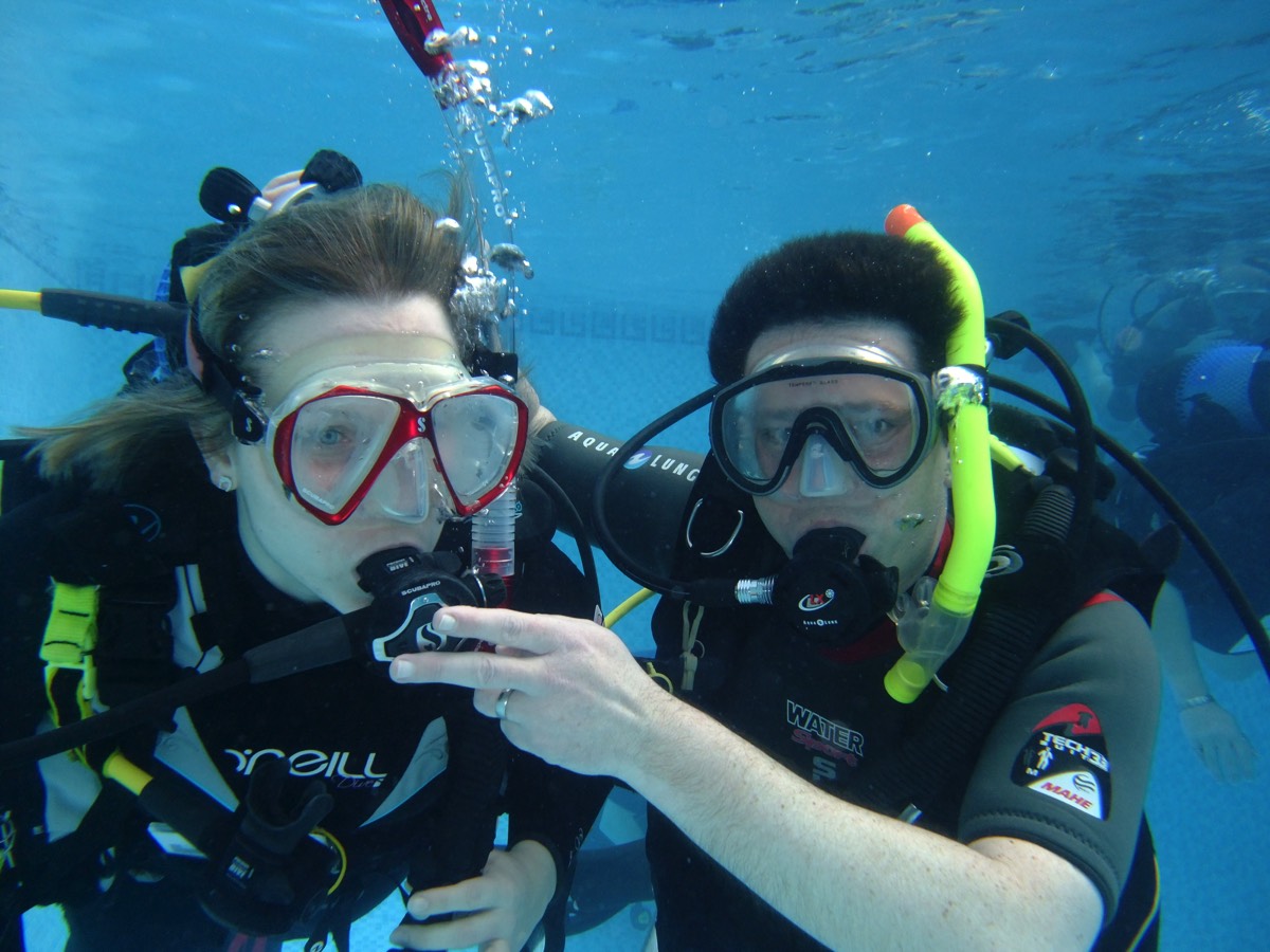 Geoff teaching in the pool