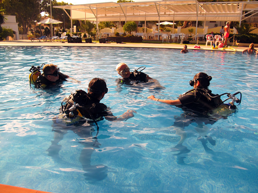 Pool Training at the Orihuela Costa Resort