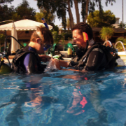 Diver under instruction at The Orihuela Costa Resort